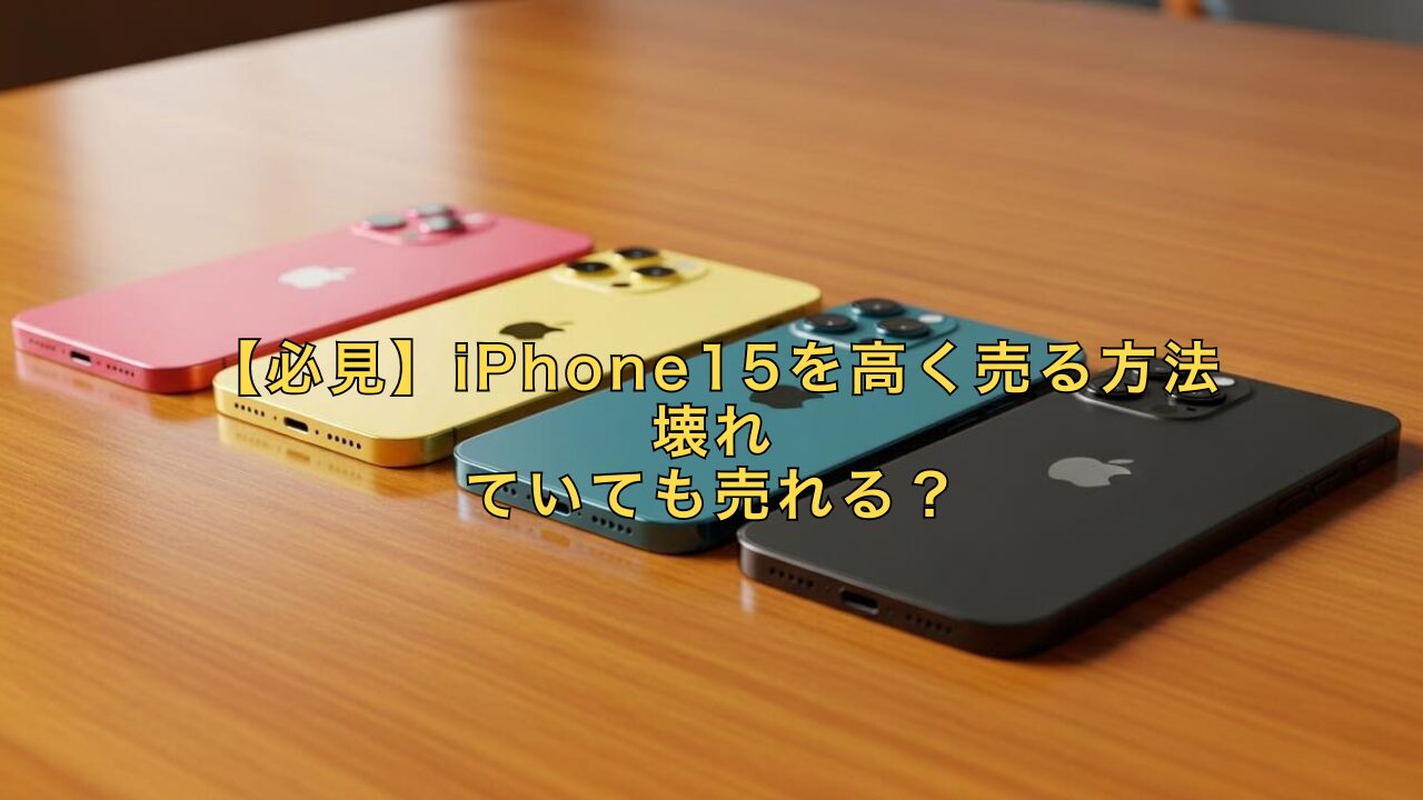 必見】iPhone15/15Proを高く売る方法|壊れていても売れる？
